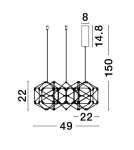 Pendant lamps - Luces Exclusivas ASIS Pendant Modern Black 1xLED max 25W 3000K LE43479 - product 2