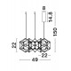 Luces Exclusivas ASIS Wisząca Nowoczesna czarny 1xLED max 25W 3000K LE43479