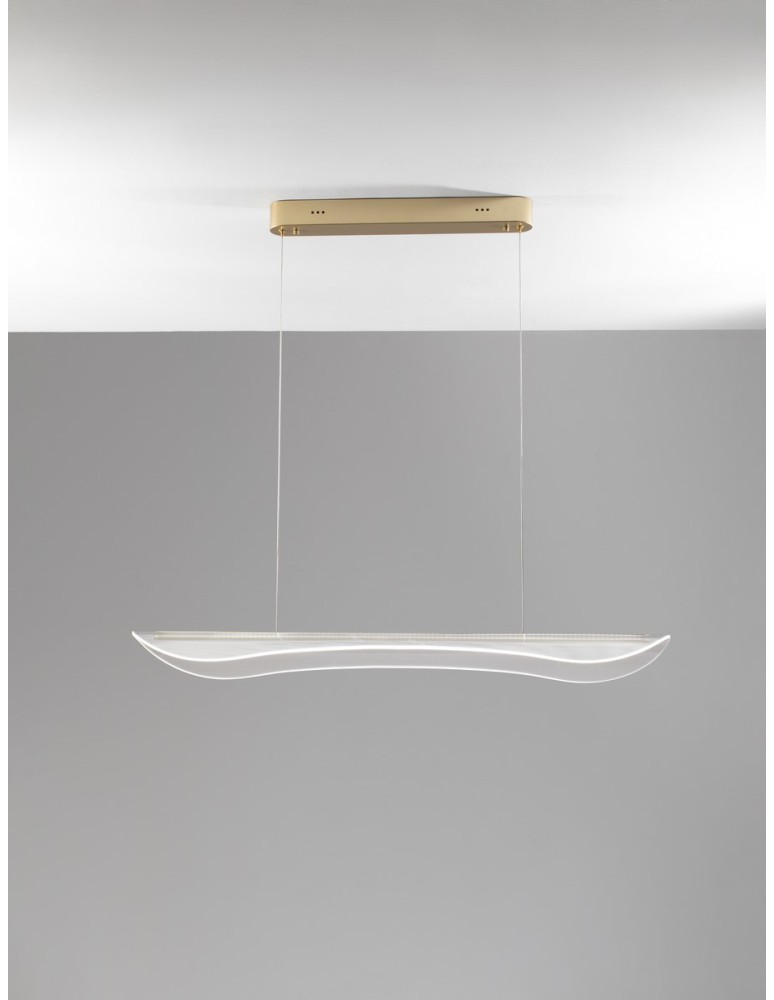 Lampy wiszące - Luces Exclusivas COLIMA Wisząca Nowoczesna złoty i odcienie złota 1xLED max 34W 3000K LE43482 - produkt kolory-swiatla.pl 2