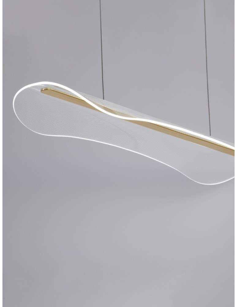 Lampy wiszące - Luces Exclusivas COLIMA Wisząca Nowoczesna złoty i odcienie złota 1xLED max 34W 3000K LE43482 - produkt kolory-swiatla.pl 3