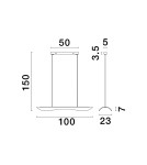 Lampy wiszące - Luces Exclusivas COLIMA Wisząca Nowoczesna złoty i odcienie złota 1xLED max 34W 3000K LE43482 - produkt 4