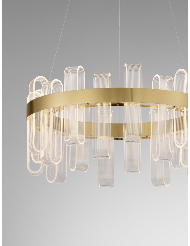 Pendant lamps - Luces Exclusivas BAJA Pendant Modern Gold and shades of gold 1xLED max 81W 3000K LE43483 - product kolory-swiatla.pl 2