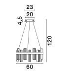 Pendant lamps - Luces Exclusivas BAJA Pendant Modern Gold and shades of gold 1xLED max 81W 3000K LE43483 - product 3