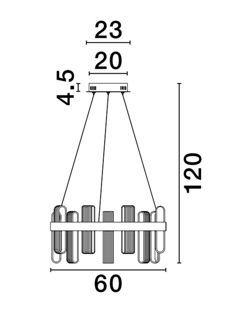 Pendant lamps - Luces Exclusivas BAJA Pendant Modern Gold and shades of gold 1xLED max 81W 3000K LE43483 - product kolory-swiatla.pl 3