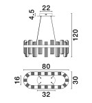 Pendant lamps - Luces Exclusivas BAJA Pendant Modern Gold and shades of gold 1xLED max 82W 3000K LE43484 - product 2