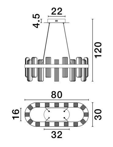 Luces Exclusivas BAJA Wisząca Nowoczesna złoty i odcienie złota 1xLED max 82W 3000K LE43484 - produkt 2