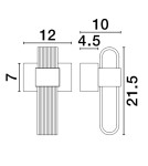 Kinkiety - Luces Exclusivas BAJA Ścienna Nowoczesna złoty i odcienie złota 1xLED max 10W 3000K LE43485 - produkt 2