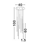 Lampy wiszące - Luces Exclusivas BUGA Wisząca Nowoczesna czarny 1xLED max 40W 3000K LE43486 - produkt 4