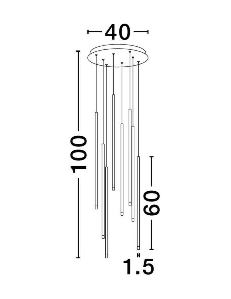 Lampy wiszące - Luces Exclusivas BUGA Wisząca Nowoczesna czarny 1xLED max 40W 3000K LE43486 - produkt kolory-swiatla.pl 4