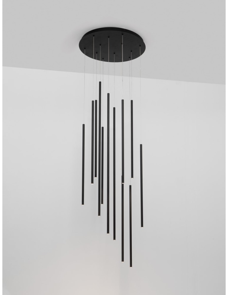 Pendant lamps - Luces Exclusivas BUGA Pendant Modern Black 1xLED max 60W 3000K LE43487 - product kolory-swiatla.pl 3