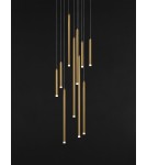 Lampy wiszące - Luces Exclusivas TORREON Wisząca Nowoczesna złoty i odcienie złota 1xLED max 26W 3000K LE43489 - produkt 2