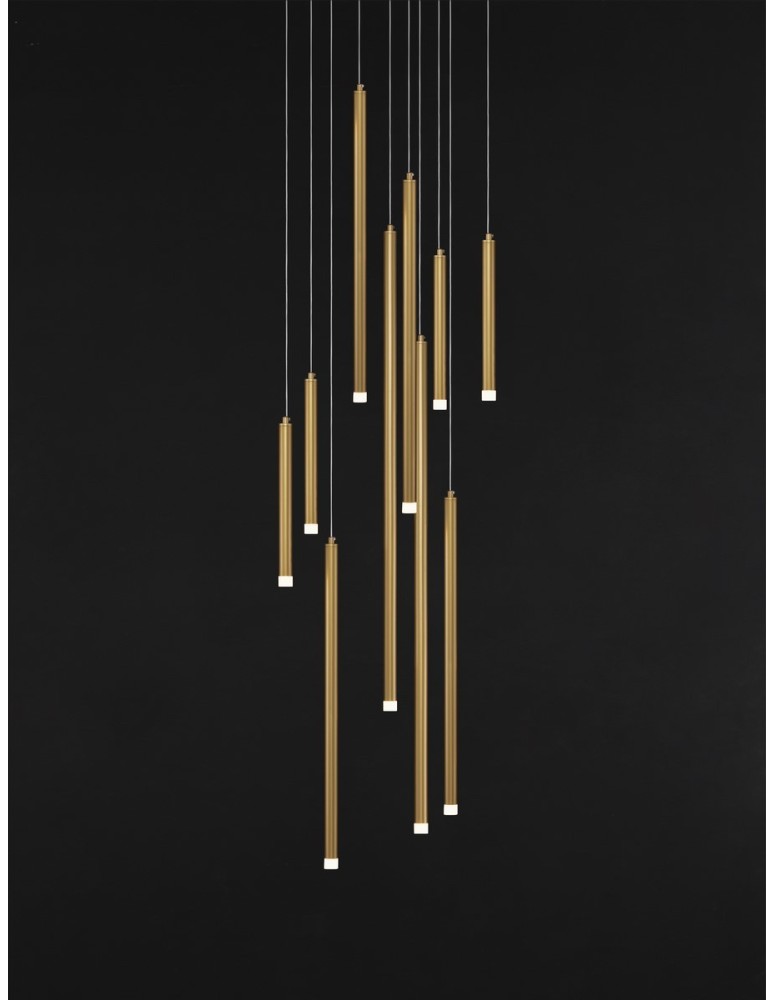 Pendant lamps - Luces Exclusivas TORREON Pendant Modern gold and gold shades 1xLED max 26W 3000K LE43489 - product kolory-swiatla.pl 2