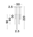 Lampy wiszące - Luces Exclusivas TORREON Wisząca Nowoczesna złoty i odcienie złota 1xLED max 26W 3000K LE43489 - produkt 3