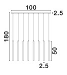Lampy wiszące - Luces Exclusivas TORREON Wisząca Nowoczesna złoty i odcienie złota 1xLED max 21W 3000K LE43490 - produkt 3