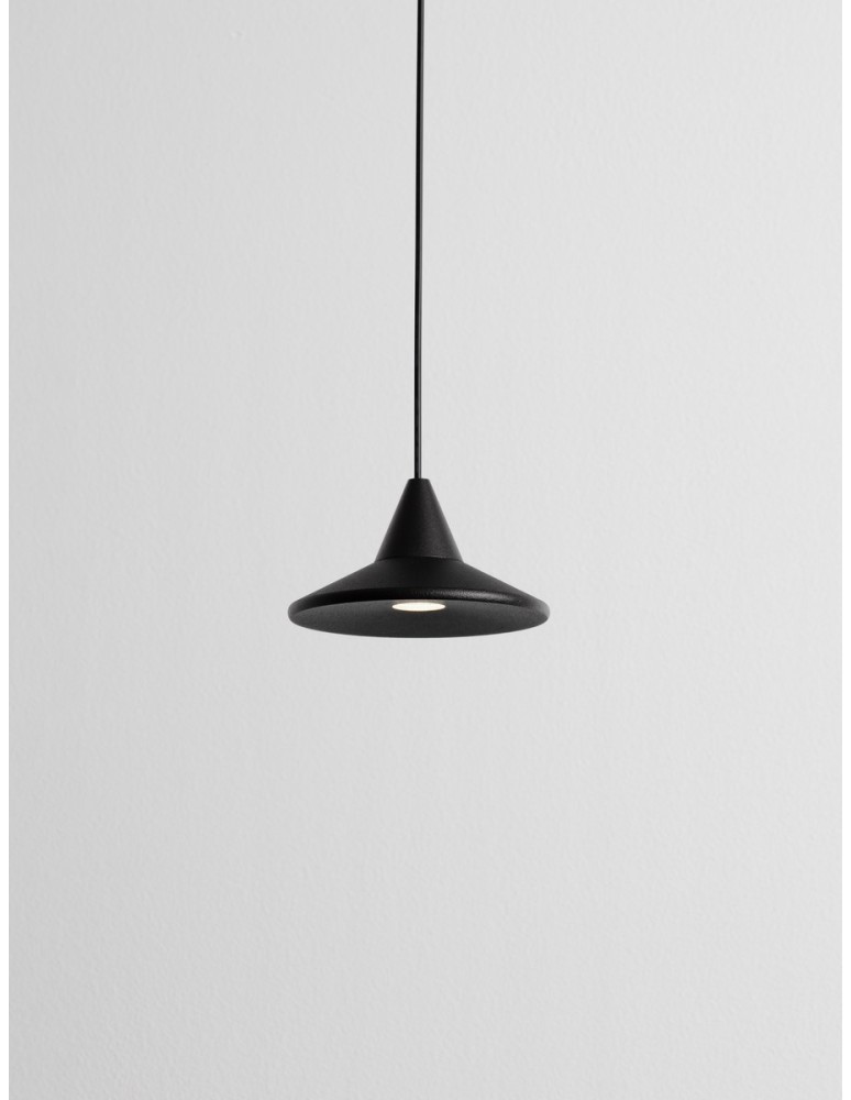 Pendant lamps - Luces Exclusivas ACULA Pendant Modern Black 1xLED max 6W 3000K LE43491 - product kolory-swiatla.pl 2