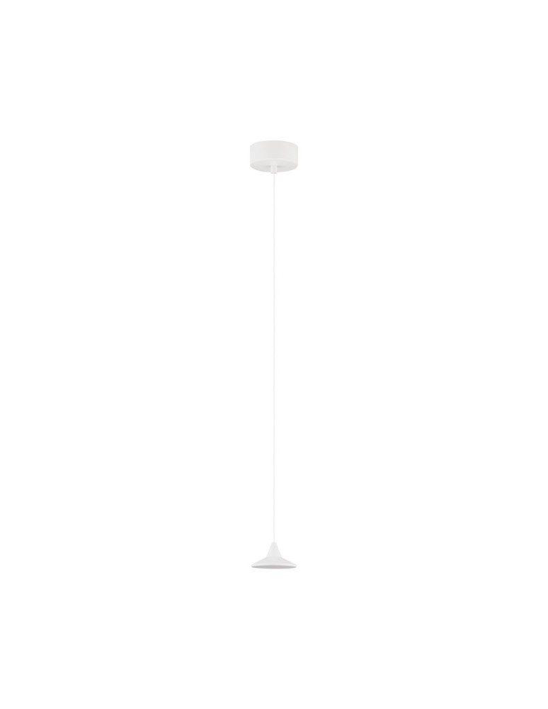 Pendant lamps - Luces Exclusivas ACULA Pendant Modern White 1xLED max 6W 3000K LE43492 - product kolory-swiatla.pl 1