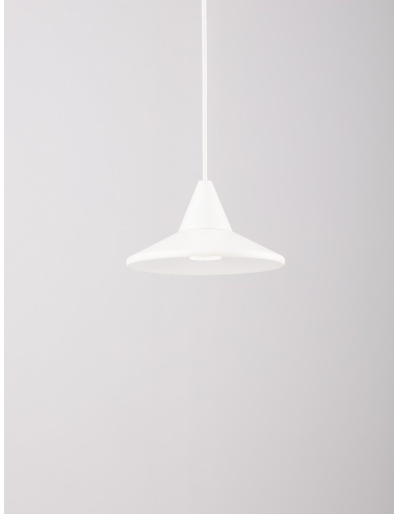 Pendant lamps - Luces Exclusivas ACULA Pendant Modern White 1xLED max 6W 3000K LE43492 - product kolory-swiatla.pl 2