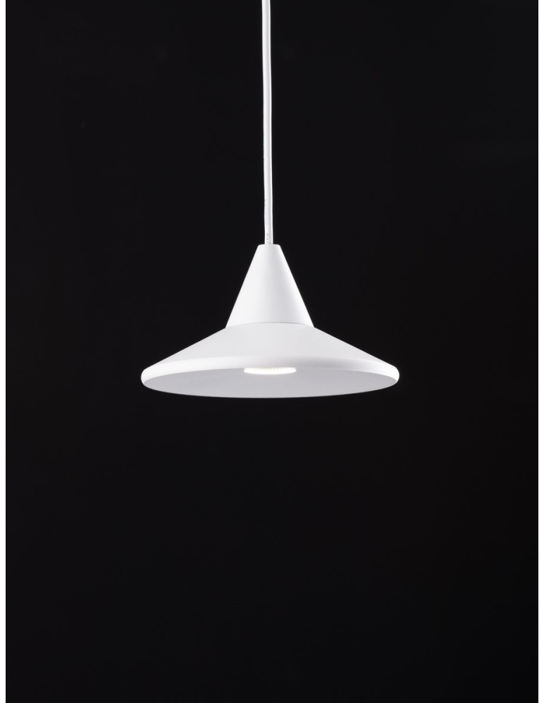 Pendant lamps - Luces Exclusivas ACULA Pendant Modern White 1xLED max 6W 3000K LE43492 - product kolory-swiatla.pl 3
