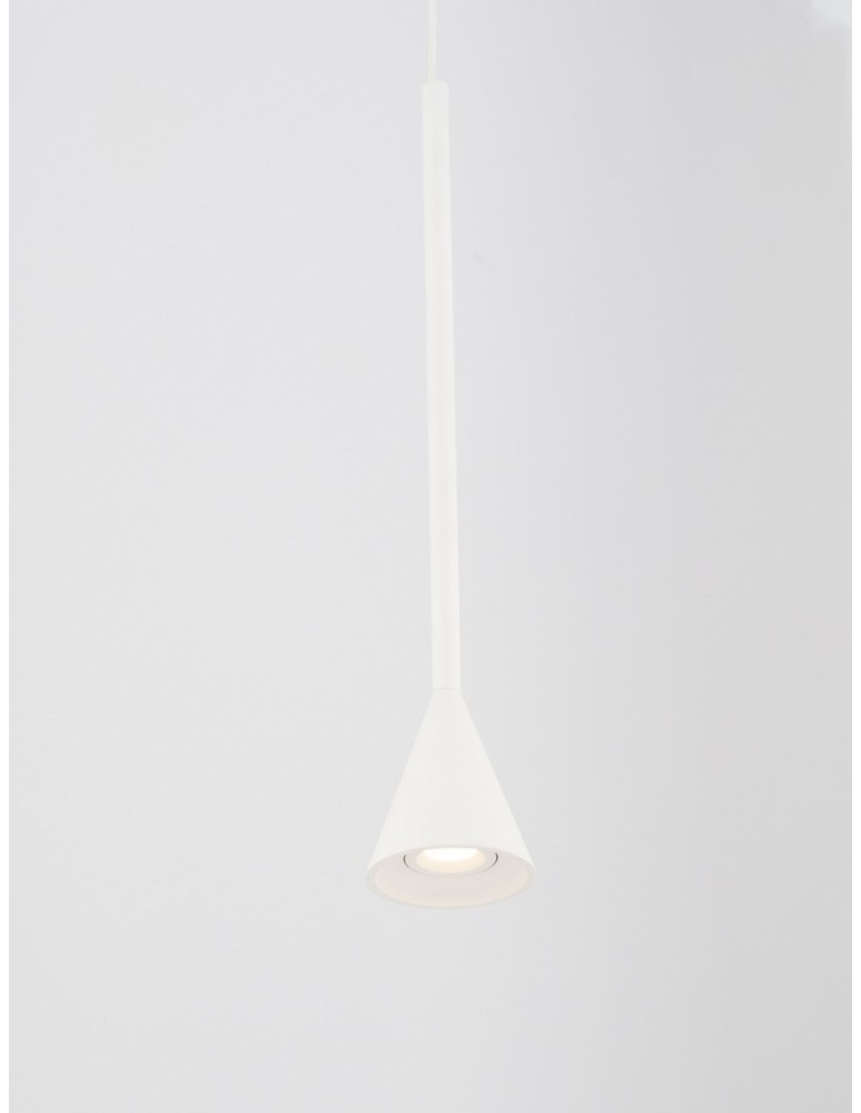 Pendant lamps - Luces Exclusivas SITGES Pendant Modern White 1xLED max 6W 3000K LE43494 - product kolory-swiatla.pl 2