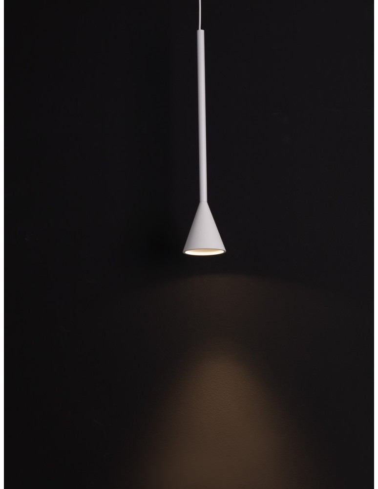 Pendant lamps - Luces Exclusivas SITGES Pendant Modern White 1xLED max 6W 3000K LE43494 - product kolory-swiatla.pl 3