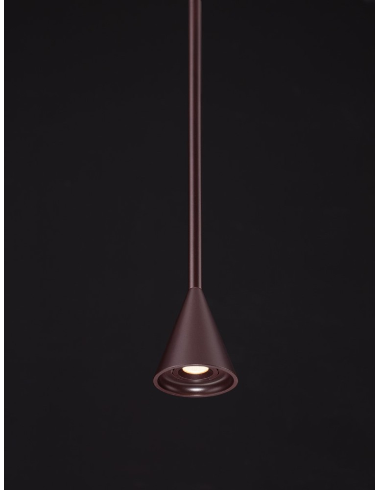 Lampy wiszące - Luces Exclusivas SITGES Wisząca Nowoczesna brązowy i odcienie brązu 1xLED max 6W 3000K LE43495 - produkt kolory-swiatla.pl 4