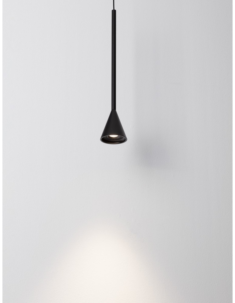 Single pendant lamps - Luces Exclusivas SITGES Pendant Modern Black 1xLED max 6W 3000K LE43497 - product kolory-swiatla.pl 2