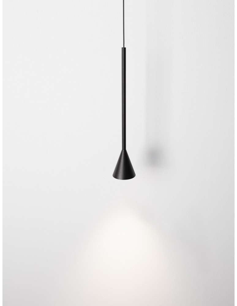 Single pendant lamps - Luces Exclusivas SITGES Pendant Modern Black 1xLED max 6W 3000K LE43497 - product kolory-swiatla.pl 3