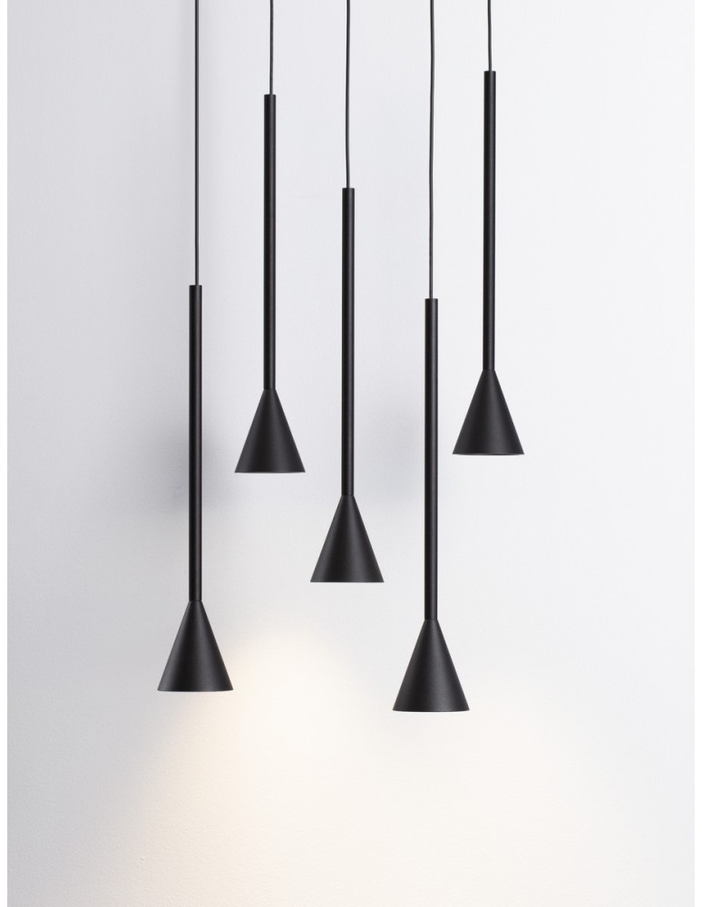 Pendant lamps - Luces Exclusivas SITGES Pendant Modern Black 1xLED max 27W 3000K LE43498 - product kolory-swiatla.pl 2