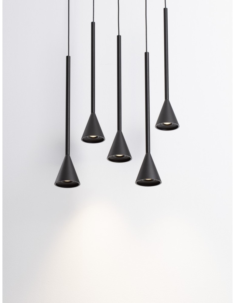 Pendant lamps - Luces Exclusivas SITGES Pendant Modern Black 1xLED max 27W 3000K LE43498 - product kolory-swiatla.pl 3