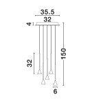 Lampy wiszące - Luces Exclusivas SITGES Wisząca Nowoczesna czarny 1xLED max 27W 3000K LE43498 - produkt 4