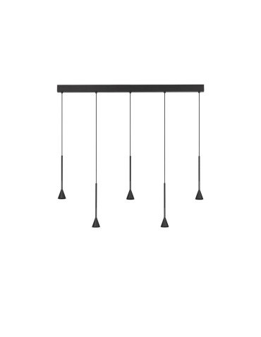 Luces Exclusivas SITGES Pendant Modern Black 1xLED max 27W 3000K LE43499