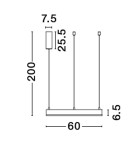 Lampy wiszące - Luces Exclusivas JACA Wisząca Nowoczesna czarny 1xLED max 40W 2700-6000K LE43500 - produkt 3