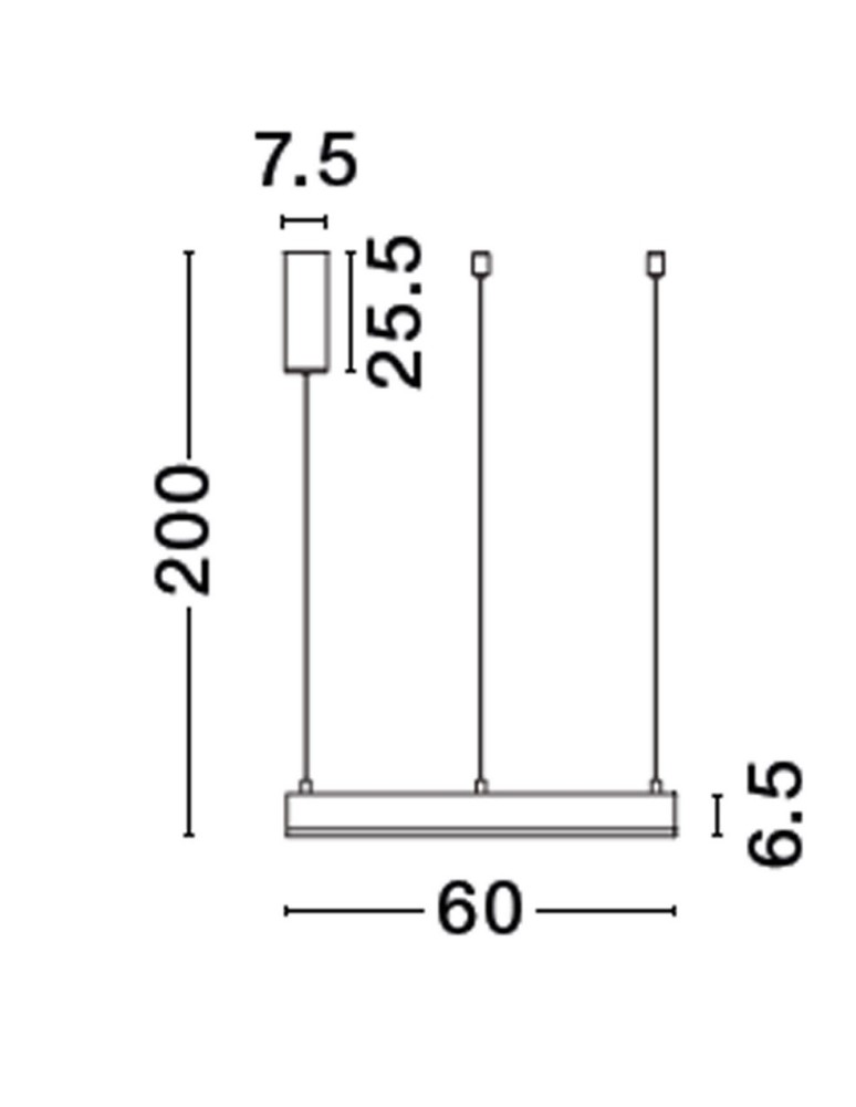 Pendant lamps - Luces Exclusivas JACA Pendant Modern Black 1xLED max 40W 2700-6000K LE43500 - product kolory-swiatla.pl 3