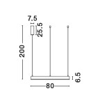 Lampy wiszące - Luces Exclusivas JACA Wisząca Nowoczesna czarny 1xLED max 50W 2700-6000K LE43501 - produkt 3