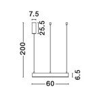 Lampy wiszące - Luces Exclusivas JACA Wisząca Nowoczesna biały 1xLED max 40W 2700-6000K LE43512 - produkt 3