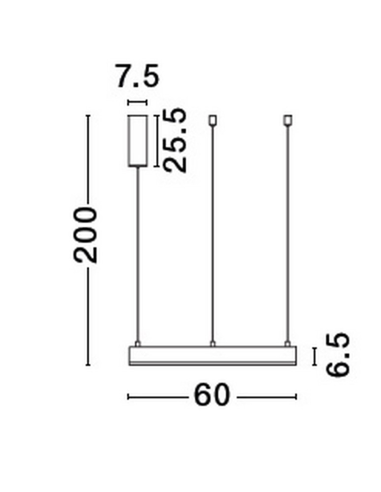 Pendant lamps - Luces Exclusivas JACA Pendant Modern White 1xLED max 40W 2700-6000K LE43512 - product kolory-swiatla.pl 3