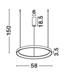 Lampy wiszące - Luces Exclusivas ROTA Wisząca Nowoczesna czarny 1xLED max 48W 2700K LE43517 - produkt 5