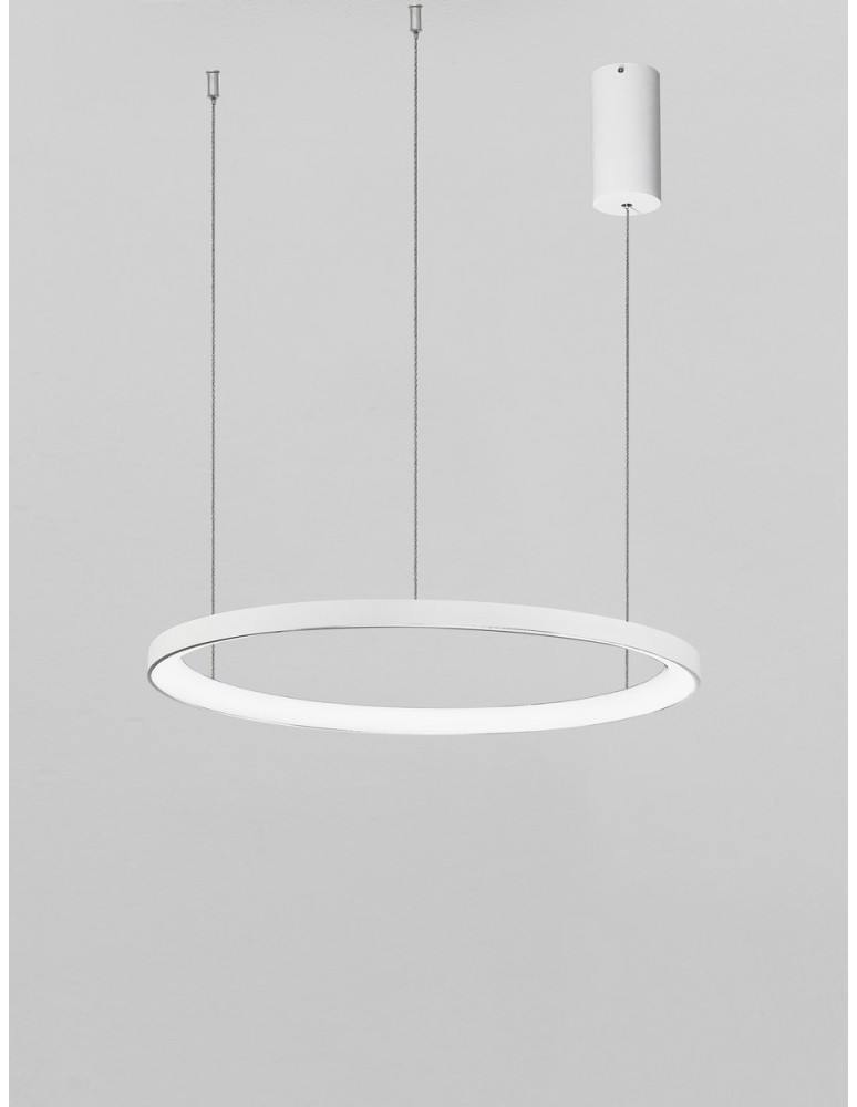 Pendant lamps - Luces Exclusivas ROTA Pendant Modern White 1xLED max 38W 2700K LE43518 - product kolory-swiatla.pl 2