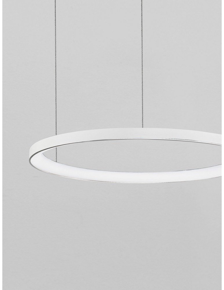 Pendant lamps - Luces Exclusivas ROTA Pendant Modern White 1xLED max 48W 2700K LE43519 - product kolory-swiatla.pl 2