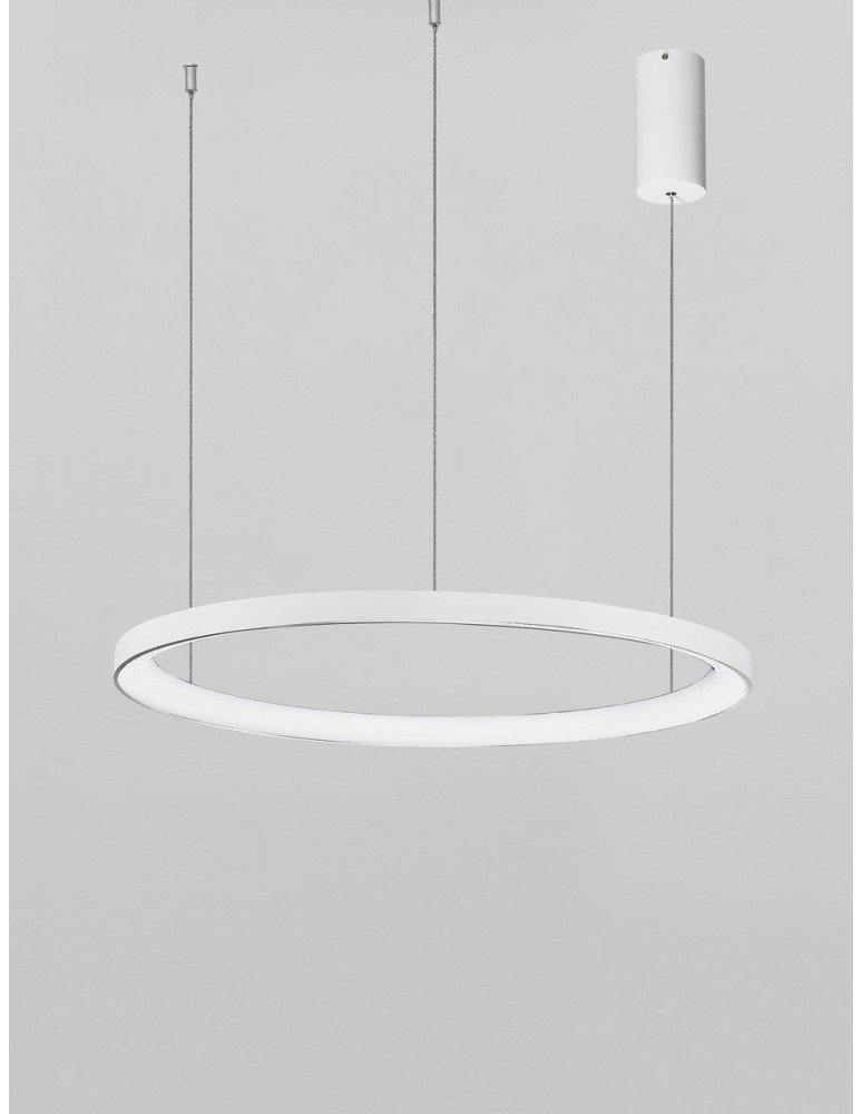 Pendant lamps - Luces Exclusivas ROTA Pendant Modern White 1xLED max 48W 2700K LE43519 - product kolory-swiatla.pl 3