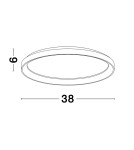 Ceiling lamps - Luces Exclusivas ROTA Modern Ceiling Black 1xLED max 30W 2700K LE43521 - product 4