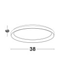 Ceiling lamps - Luces Exclusivas ROTA Modern Ceiling White 1xLED max 30W 2700K LE43522 - product 4