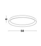 Ceiling lamps - Luces Exclusivas ROTA Modern Ceiling White 1xLED max 50W 2700K LE43525 - product 5