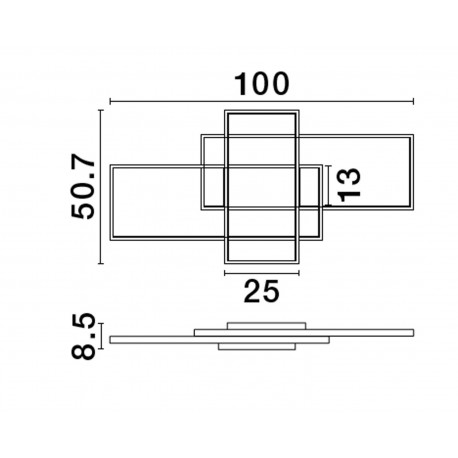 Luces Exclusivas BALDO Sufitowa Nowoczesna czarny 1xLED max 58W 2700-3500-5000K LE43528