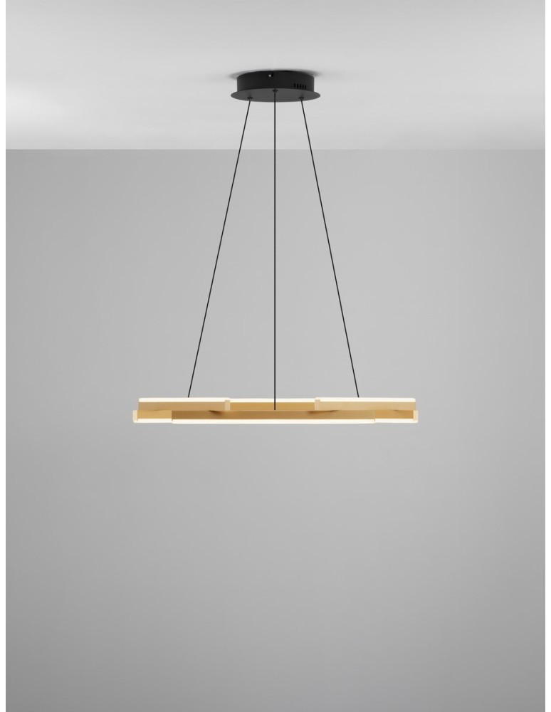 Pendant lamps - Luces Exclusivas BALTA Pendant Modern gold and gold shades 1xLED max 38W 3000K LE43529 - product kolory-swiatla.pl 2
