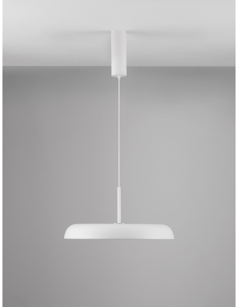 Pendant lamps - Luces Exclusivas BARCA Pendant Modern White 1xLED max 40W 3000K LE43532 - product kolory-swiatla.pl 2
