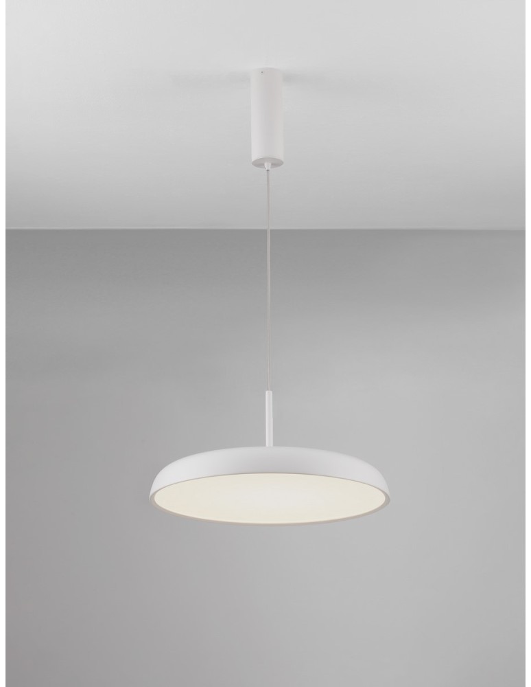 Lampy wiszące - Luces Exclusivas BARCA Wisząca Nowoczesna biały 1xLED max 40W 2700-4000K LE43533 - produkt kolory-swiatla.pl 3