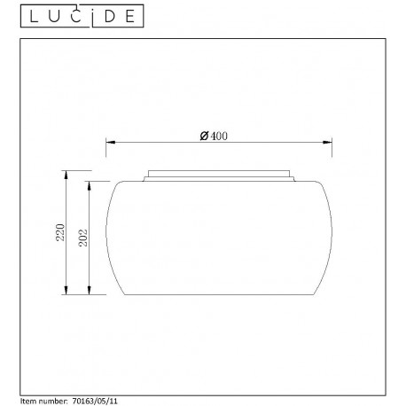 Lucide PEARL Plafon Light H21 D40cm 70163/05/11