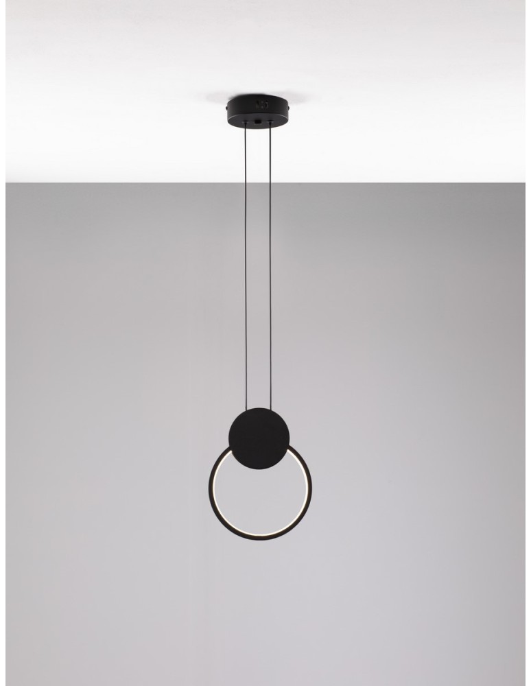 Pendant lamps - Luces Exclusivas BARRE Pendant Modern Black 1xLED max 11W 3000K LE43549 - product kolory-swiatla.pl 2