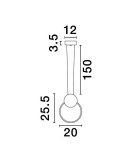 Pendant lamps - Luces Exclusivas BARRE Pendant Modern Black 1xLED max 11W 3000K LE43549 - product 3